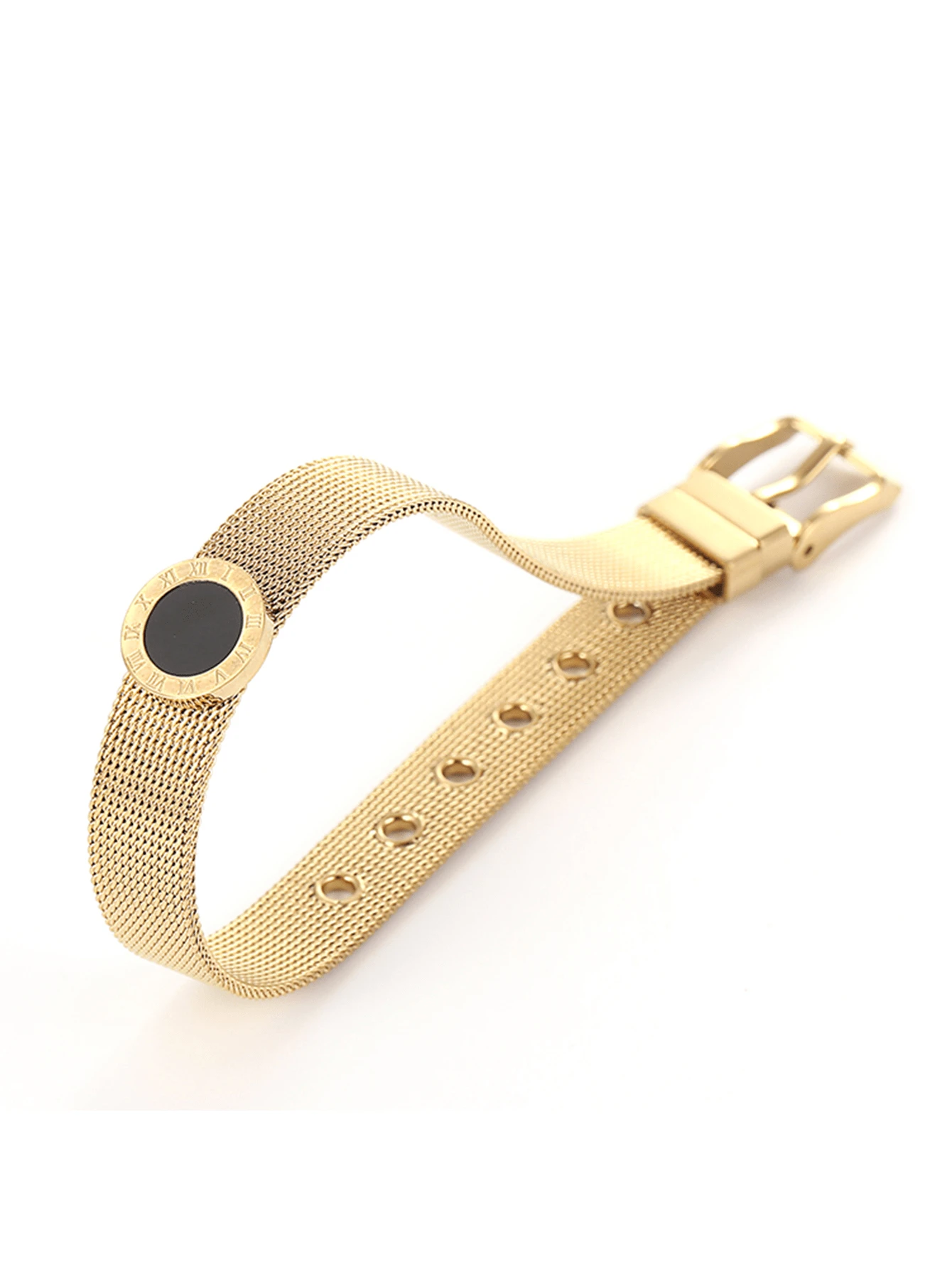 A French Elegant Roman Numerals Bracelet Stainless Steel Elegant Female Jewelry Suitable Rose Gold - Image 3