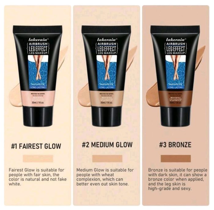 Lakerain Leg Makeup, Brown-Gold Highlighter For Legs, Can Cover Skin Imperfections, Moisturizing & Lightweight Texture, Waterproof 01 - Image 3