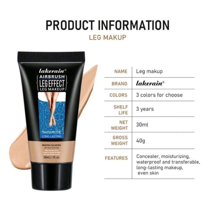 Lakerain Leg Makeup, Brown-Gold Highlighter For Legs, Can Cover Skin Imperfections, Moisturizing & Lightweight Texture, Waterproof 01 - Image 9