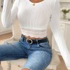 SHEIN Frenchy Women Fall Winter Black Lace Patchwork Tight Fitted