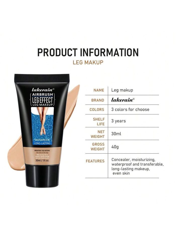 Lakerain Leg Makeup, Brown-Gold Leg Highlighting Makeup, Provides Leg Concealing, Moisturizing And Lightweight Texture, Waterproof 02 - Image 7