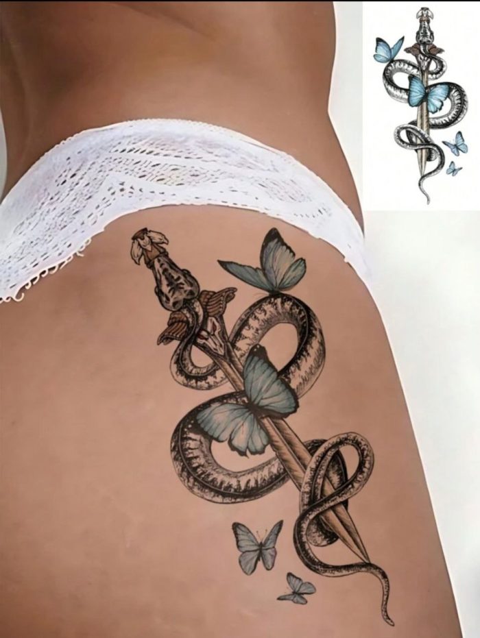 1 Sheets Large Size Body Art Temporary Tattoo Stickers For Women