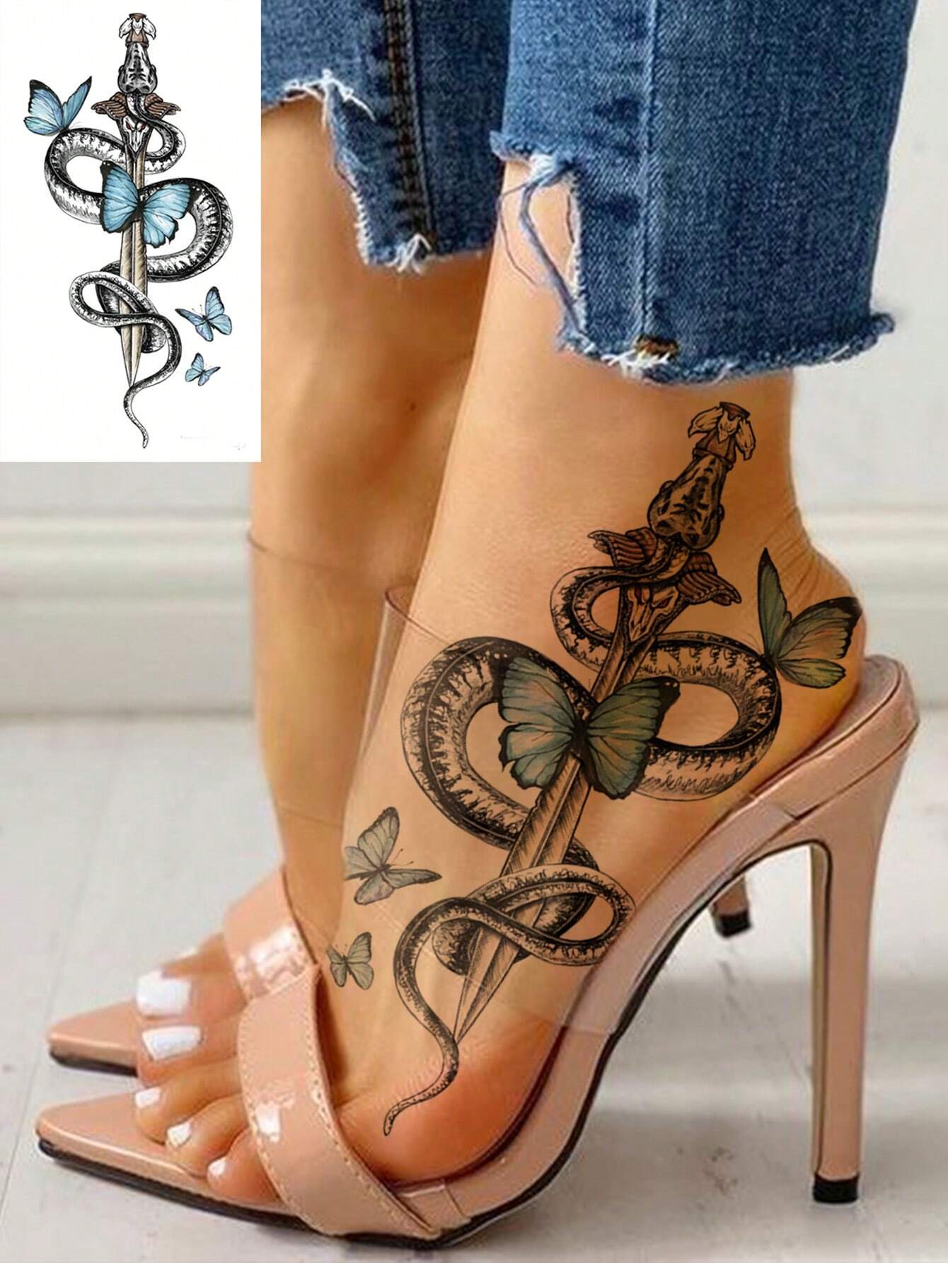 1 Sheets Large Size Body Art Temporary Tattoo Stickers For Women - Image 4