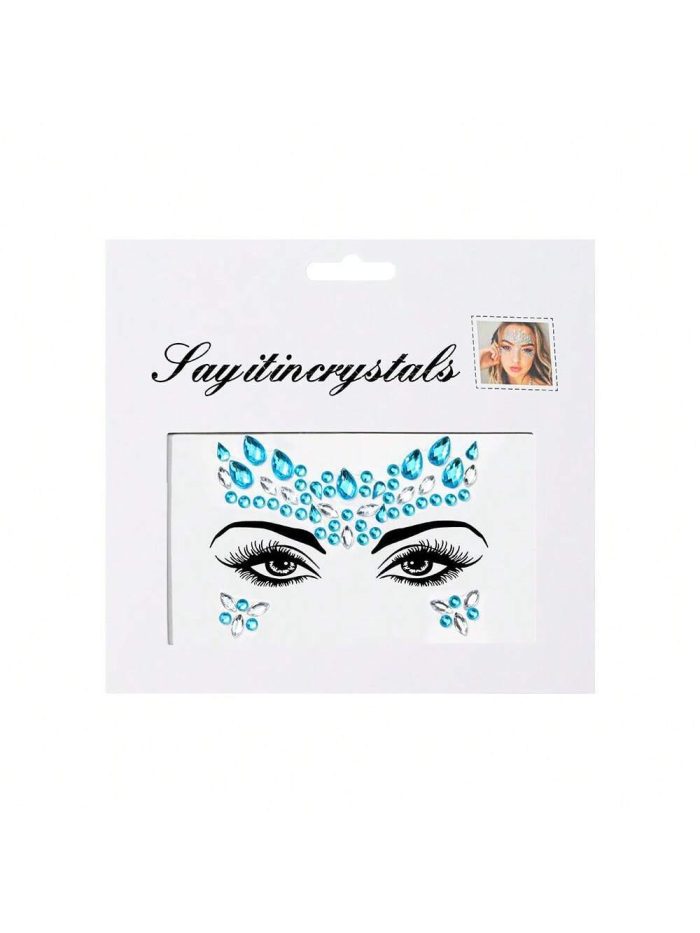 5 Sets Face Jewels Stickers Face Gems Glitter Mermaid Face Crystal Mix Styles Face Jewels Crystal Stickers Set - Image 5