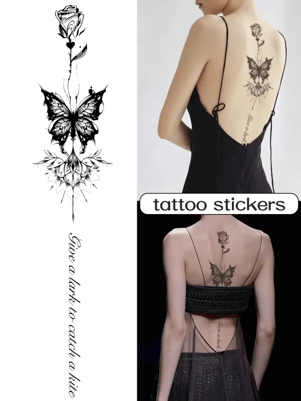 Beauty Back Temporary Tattoo Stick Sexy Simple Waterproof Lasting One To Two Weeks Of Imitation Tattoo
