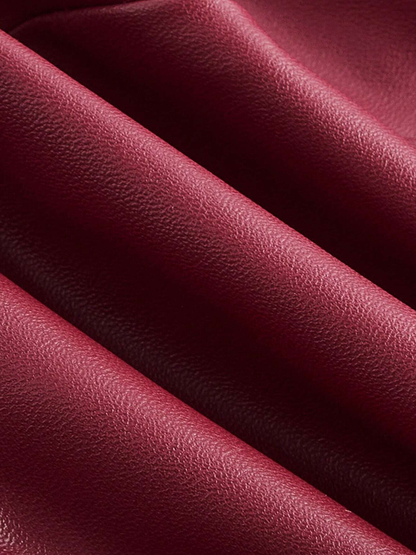 Firerie New Stylish Elegant Sexy Hot Girl Streetwear Party Spandex Faux Leather Burgundy  Autumn/Winter - Image 4