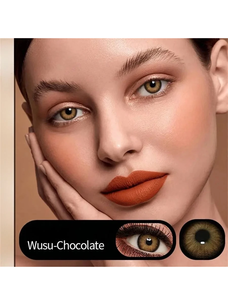 1 Pair Of Colored Contact Lenses For Eyes, Natural Colored Lenses Brown - Image 2
