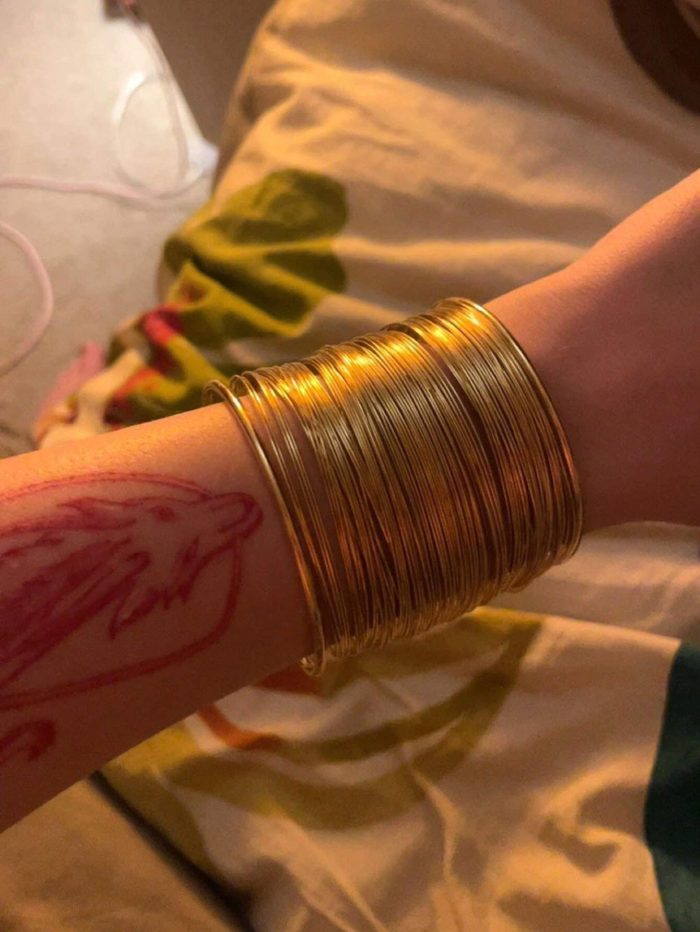 1 Pc Cuff Bangle Bracelet Open Wide Wire Bracelets Gold Wrist Cuff Wrap Bracelet - Image 4