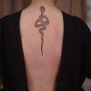 1pc Black Snake Design Mesh Temporary Tattoo Sticker