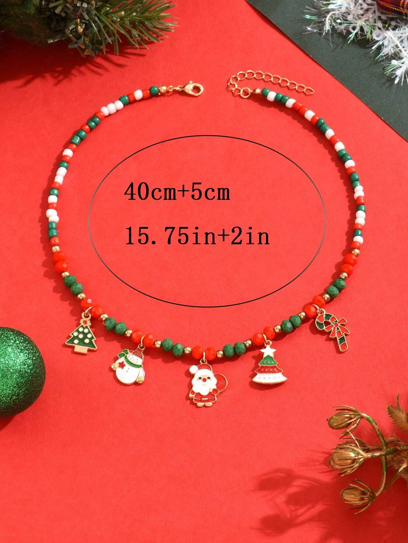 1pc Handmade Christmas Holiday Necklace - Image 3