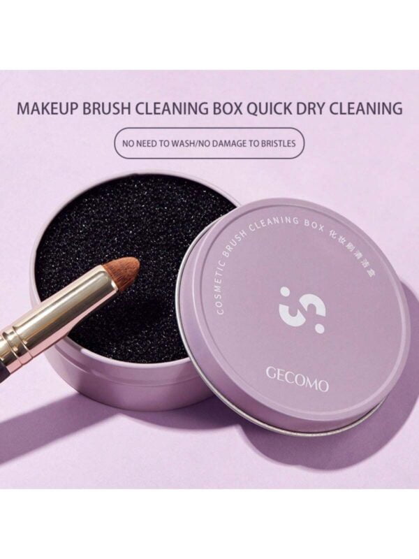 1pc Makeup Brush Cleaning Box - Quick Clean Sponge No Wash Dry Clean Box - Remover Powder Cleaning Tool - Image 3