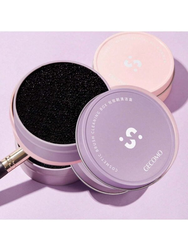 1pc Makeup Brush Cleaning Box - Quick Clean Sponge No Wash Dry Clean Box - Remover Powder Cleaning Tool - Image 5