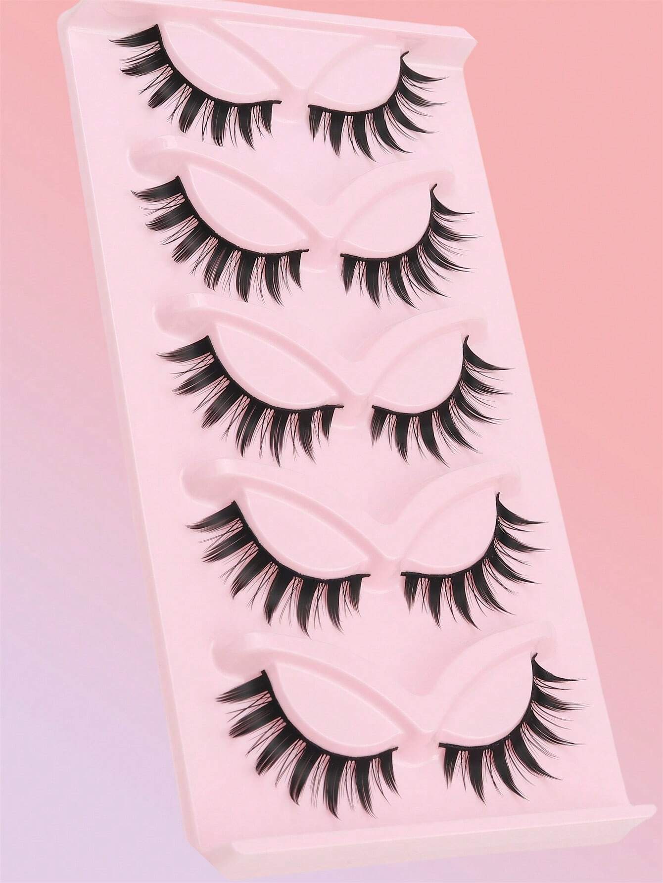 5 Pairs Manga Lashes Comic Lashes, Multilayer Natural Cross Thick False Eyelashes - Image 6