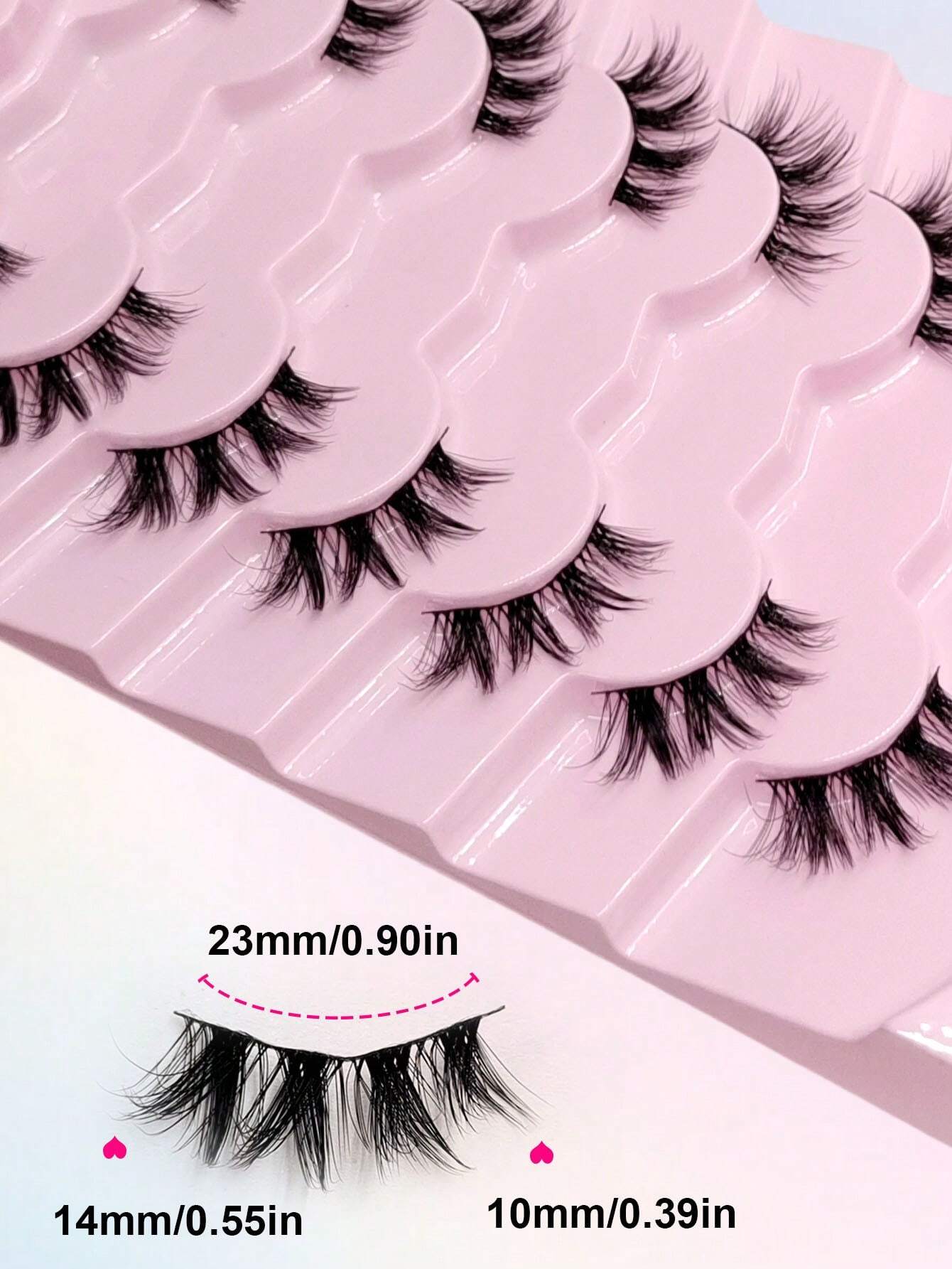Rikuaild Rikuaild 7 Pairs Half Fake Eyelashes Soft Natural Look Cat Eye Lashes - Image 3