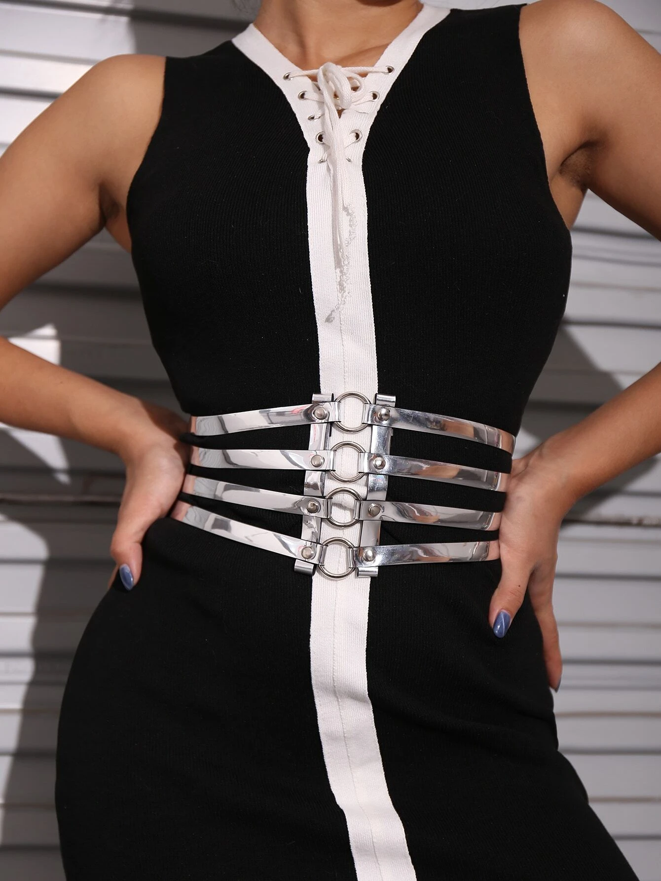 Ring & Rivet Decor Corset Belt Halloween - Image 2