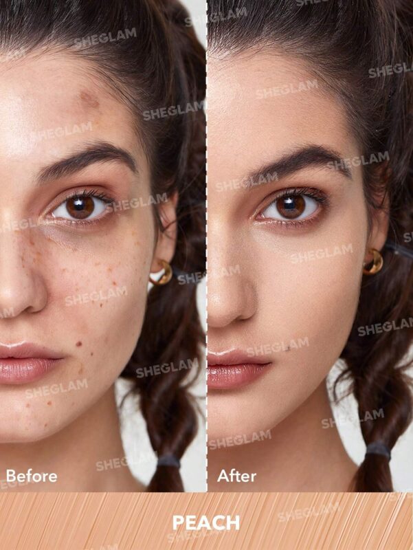 SHEGLAM Like Magic Color Correcting Concealer-Peach Corrector Liquid Concealer Long Lasting Brightening Full Coverage Weightless All-Day - Image 3