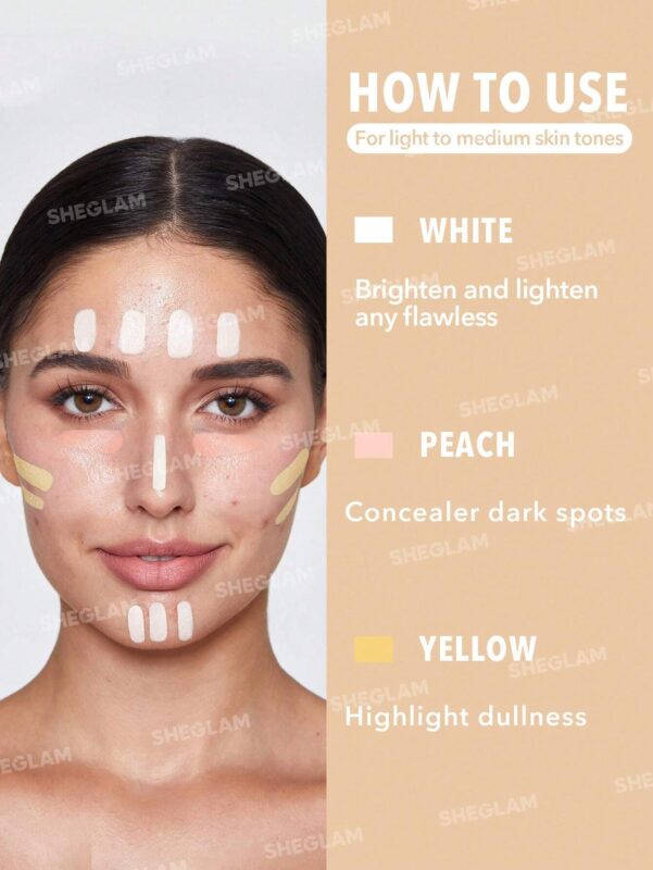 SHEGLAM Like Magic Color Correcting Concealer-Peach Corrector Liquid Concealer Long Lasting Brightening Full Coverage Weightless All-Day - Image 5