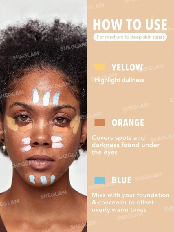 SHEGLAM Like Magic Color Correcting Concealer-Peach Corrector Liquid Concealer Long Lasting Brightening Full Coverage Weightless All-Day - Image 4