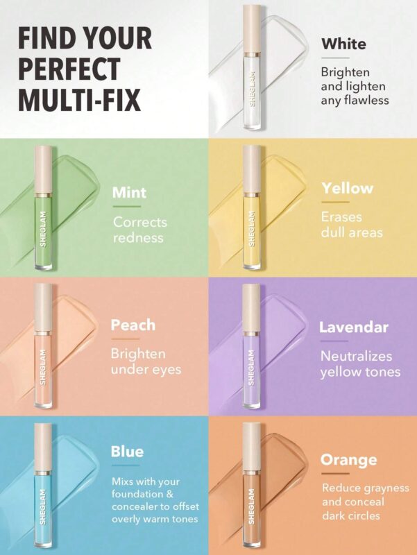 SHEGLAM Like Magic Color Correcting Concealer-Peach Corrector Liquid Concealer Long Lasting Brightening Full Coverage Weightless All-Day - Image 6