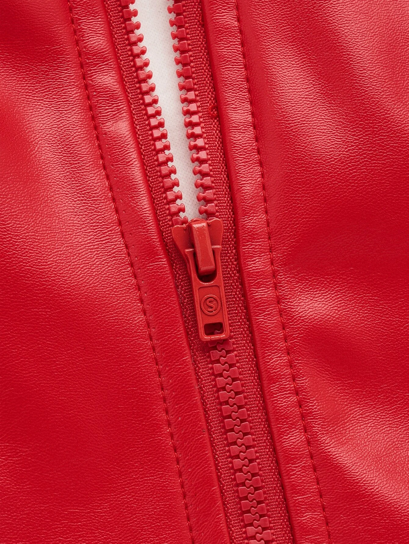 SHEIN ICON Zipper Back PU Leather Tube Top - Image 3