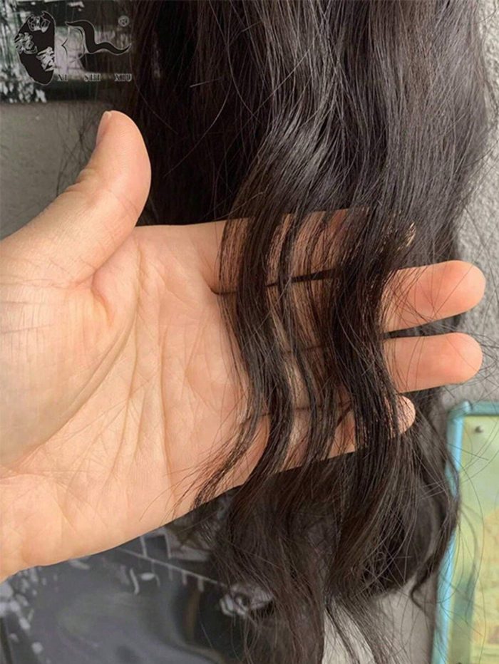 1pc Claw Clip Natural Looking High Temperature Fiber Water Wave Ponytail Curly Hair Extension - Image 3