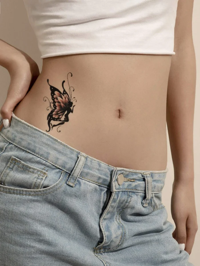 1sheet Butterfly Pattern Tattoo Sticker - Image 4