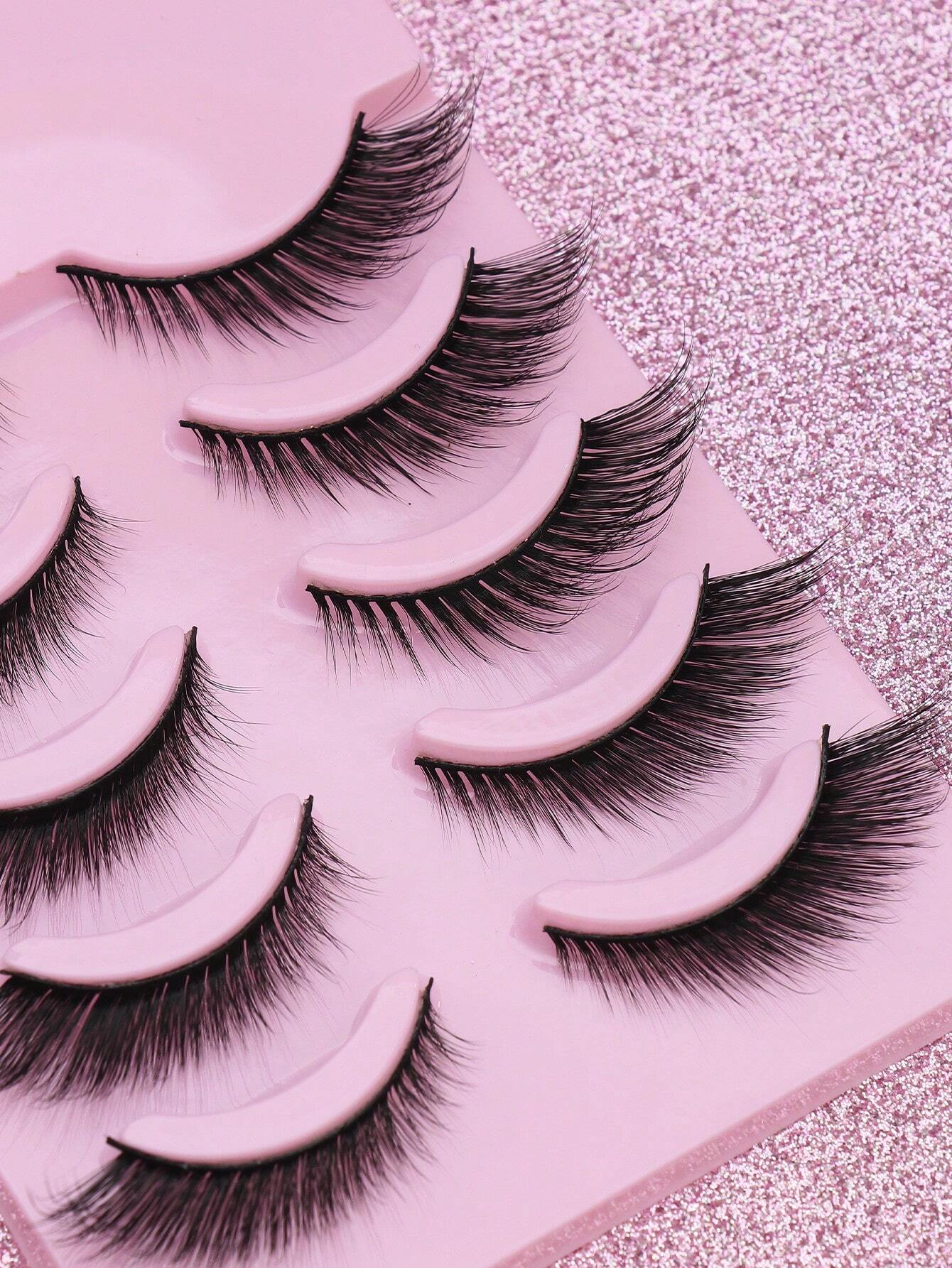 AYRMILLA Lashes 5 Pairs Natural False Eyelashes Fluffy Soft Dramatic 3D Mink Lashes Long Wispy Cat Eyelash Multi-Layered Eyelashes Short Thick Fake Eyelash Extension - Image 2