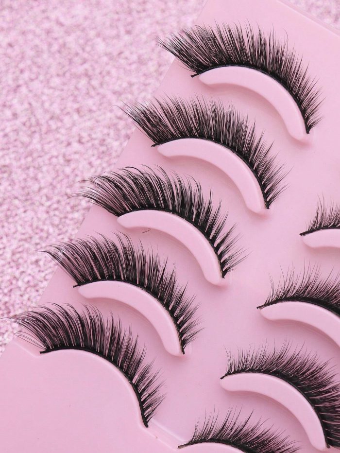 AYRMILLA Lashes 5 Pairs Natural False Eyelashes Fluffy Soft Dramatic 3D Mink Lashes Long Wispy Cat Eyelash Multi-Layered Eyelashes Short Thick Fake Eyelash Extension - Image 4