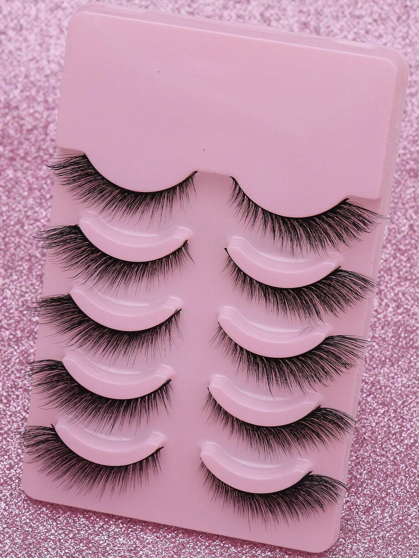 AYRMILLA Lashes 5 Pairs Natural False Eyelashes Fluffy Soft Dramatic 3D Mink Lashes Long Wispy Cat Eyelash Multi-Layered Eyelashes Short Thick Fake Eyelash Extension - Image 5