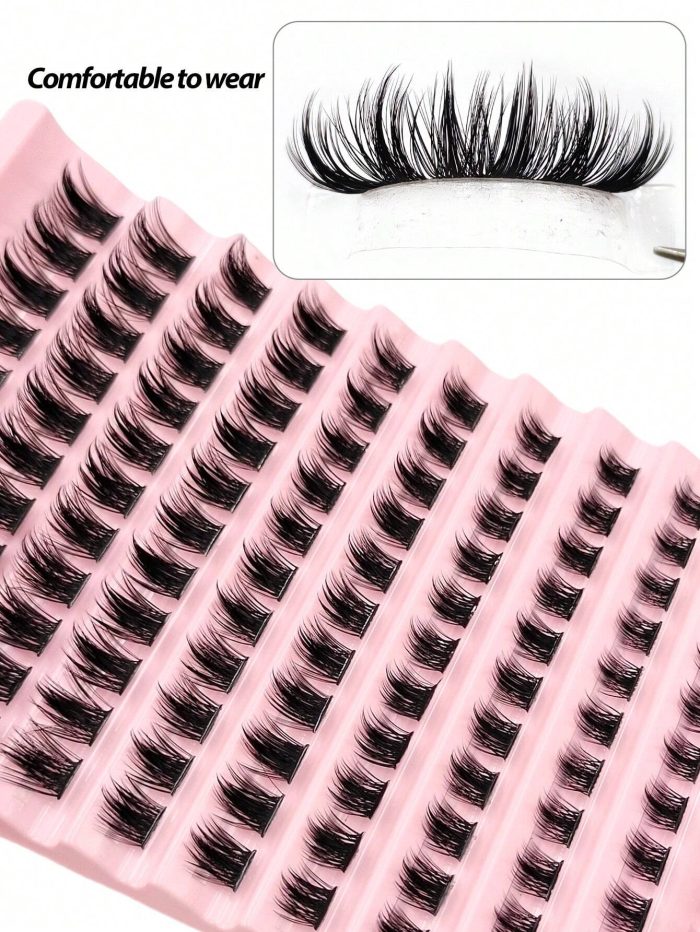 Asiteo 110 Clusters D Curl Individual Lashes ,Natural Look Wispy Soft And Fluffy False Eyelashes, Long-Lasting - Image 2