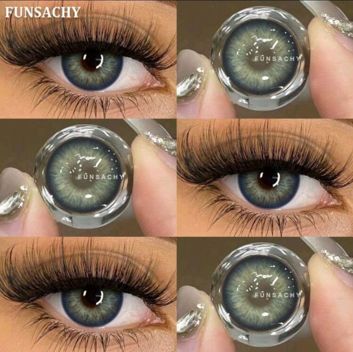 FUNSACHY Series Green Contact Lenses 14.5mm Natural Soft Lenses Annual