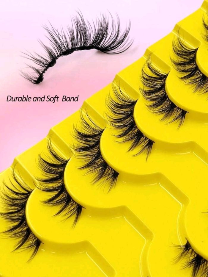 Asiteo 10 Pairs Of Luxurious Half Lashes - Natural Look Wispy Cat Eye Lashes For Flawless Makeup - Image 2