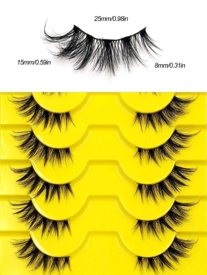 Asiteo 10 Pairs Of Luxurious Half Lashes - Natural Look Wispy Cat Eye Lashes For Flawless Makeup - Image 3