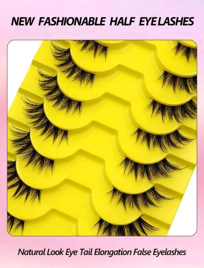 Asiteo 10 Pairs Of Luxurious Half Lashes - Natural Look Wispy Cat Eye Lashes For Flawless Makeup - Image 5