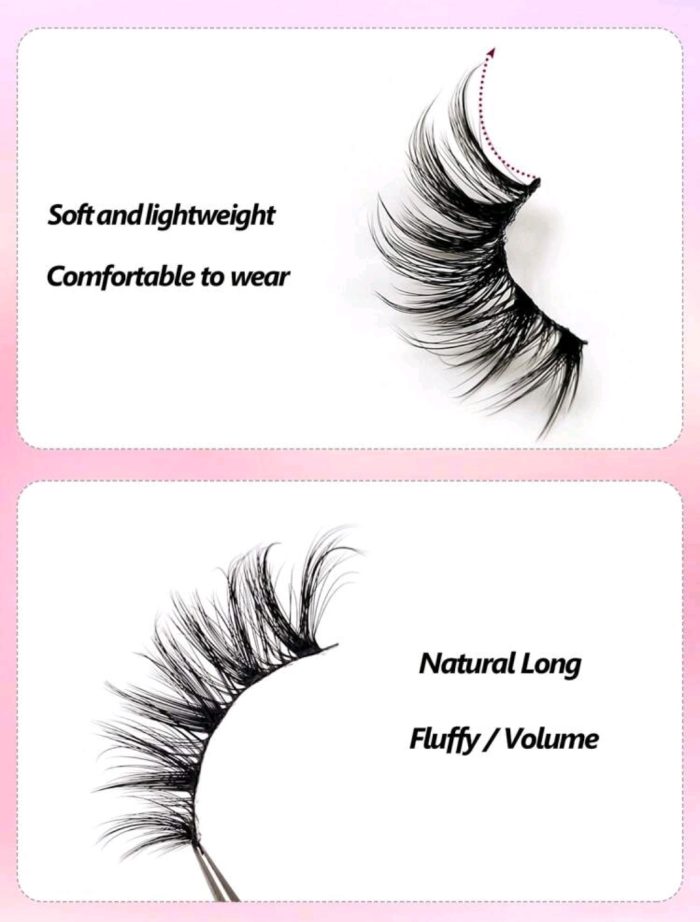 Asiteo 10 Pairs Of Luxurious Half Lashes - Natural Look Wispy Cat Eye Lashes For Flawless Makeup - Image 6