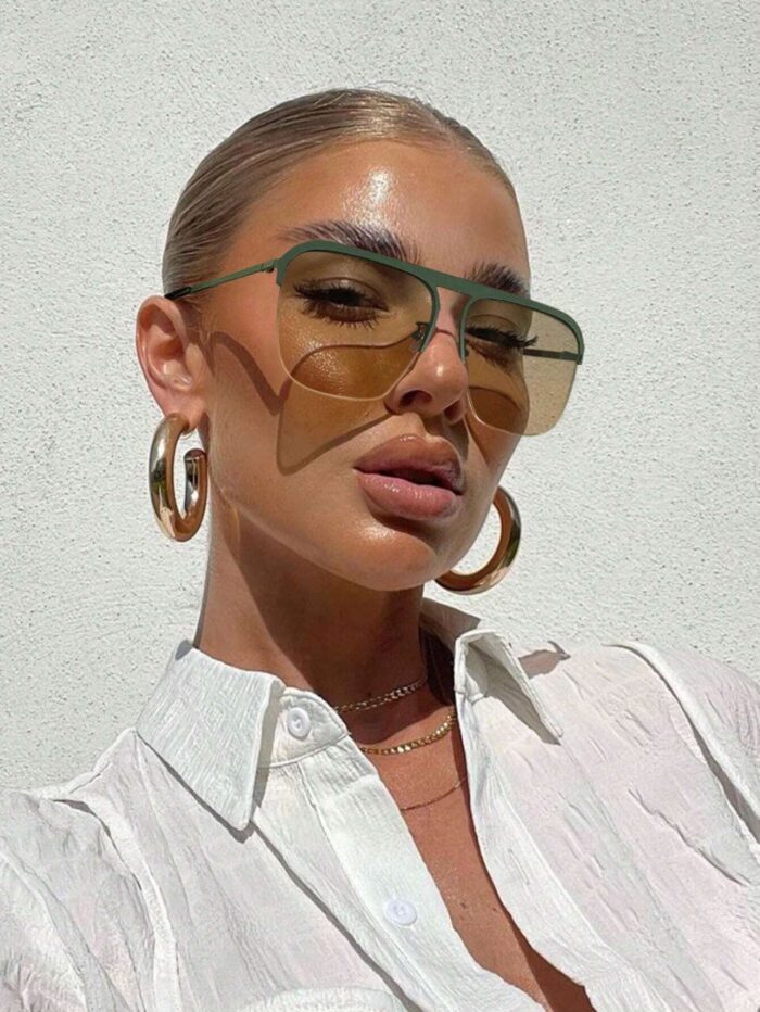1/2 PCS Women's Metal Frame Aviator Shape Fashion Eyewear