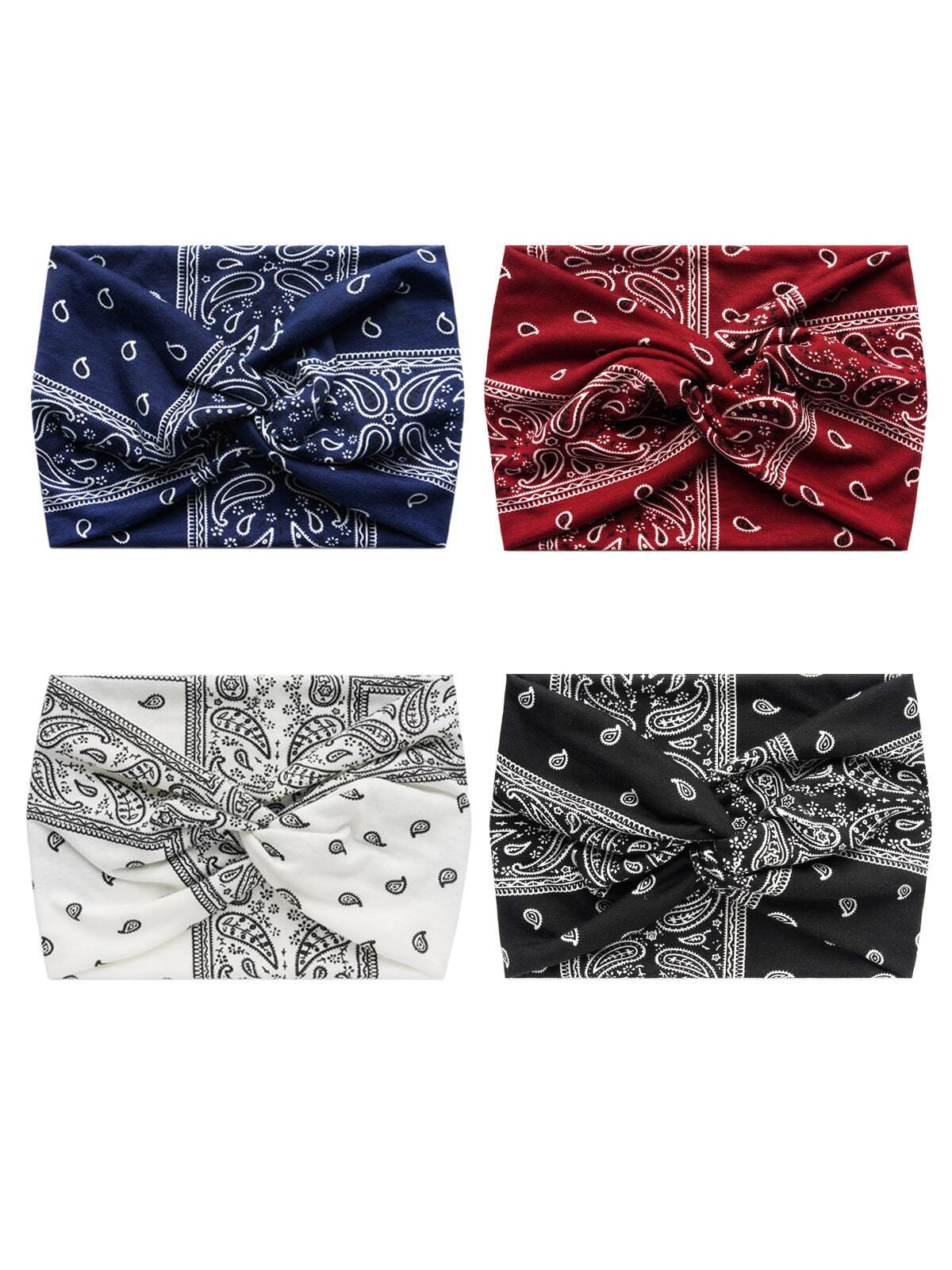 1pc/4pcs Women Fashion Wide Tie-Knot Headbands - Image 2