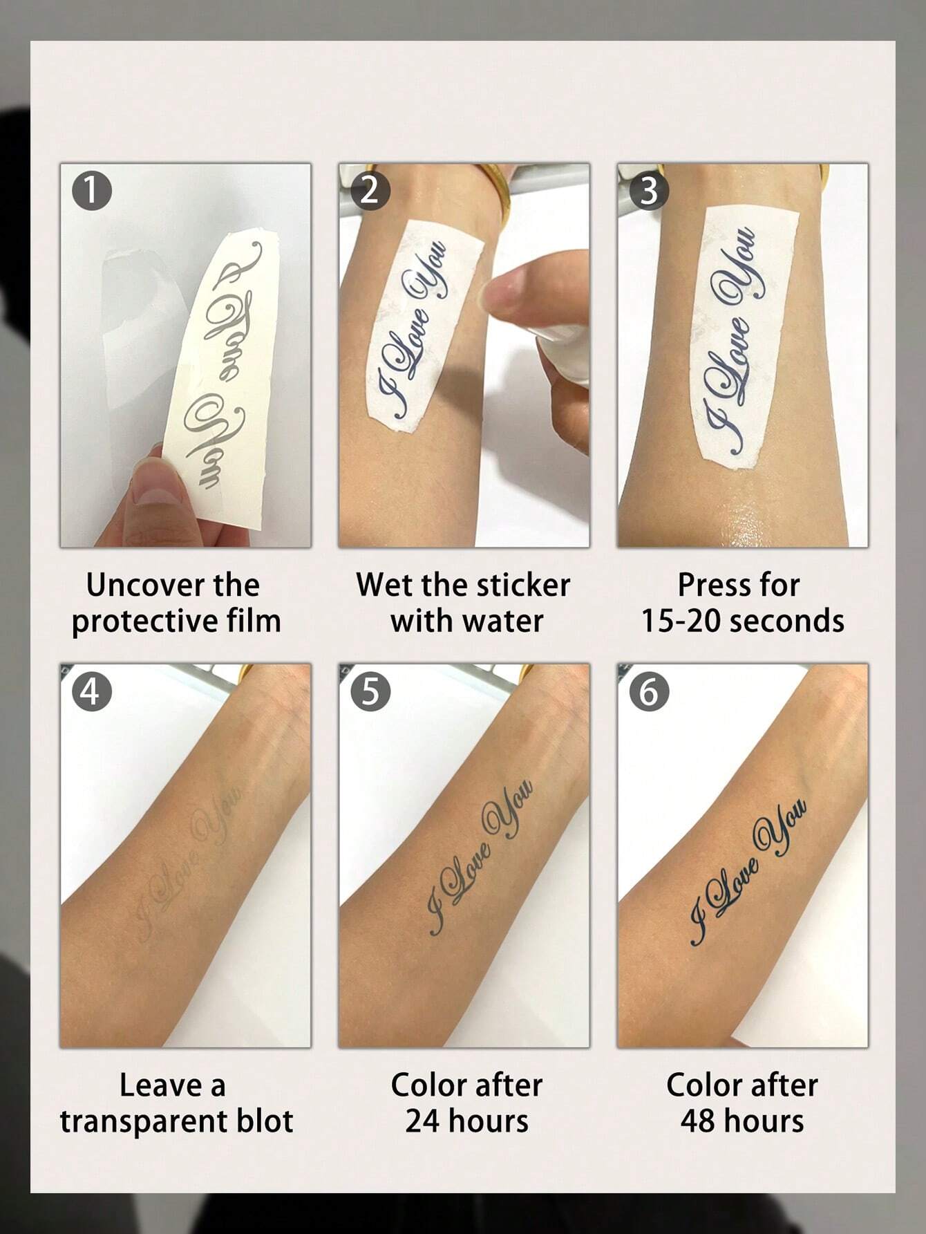 1pc Waterproof Wing Tattoo Sticker - Image 3