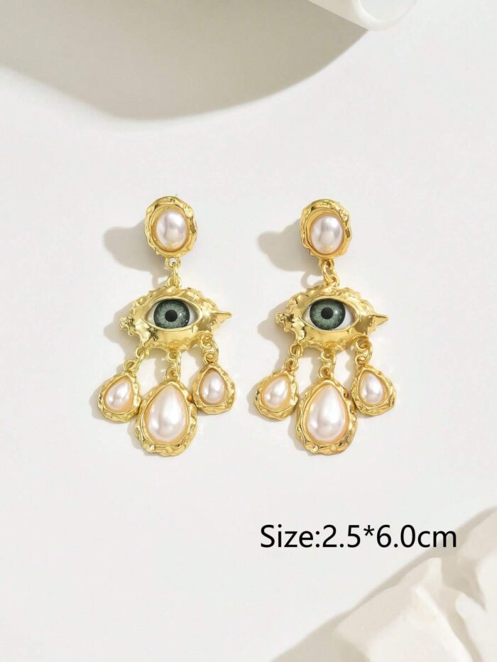 2pcs Exaggerated Eyes Earrings - Image 3