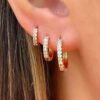 3pcs/Set, Simply & Elegant Style, Golden & Silvery Hoop Earrings