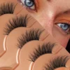5 Pairs Cat Eye Half-Lash Set, 5-10mm D Curl, Natural & Soft False Eyelashes