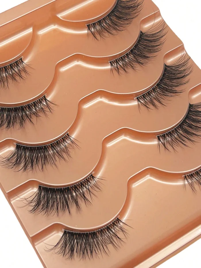 5 Pairs Cat Eye Half-Lash Set, 5-10mm D Curl, Natural & Soft False Eyelashes - Image 6