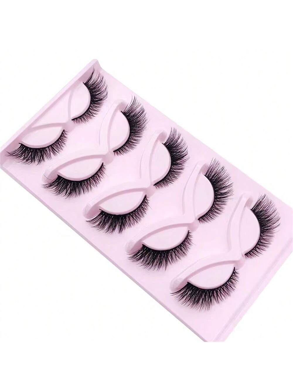 5 Pairs Cat Eye Lashes Wispy Fake Lashes Fluffy Cat Eye Lashes Extensions - Image 2