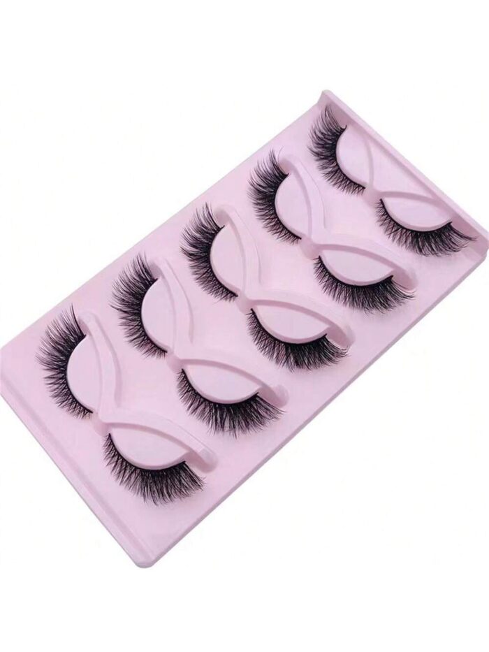5 Pairs Cat Eye Lashes Wispy Fake Lashes Fluffy Cat Eye Lashes Extensions - Image 3