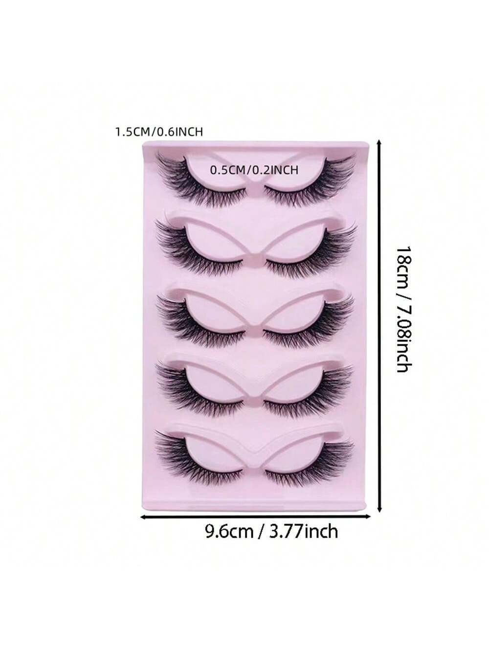 5 Pairs Cat Eye Lashes Wispy Fake Lashes Fluffy Cat Eye Lashes Extensions - Image 4