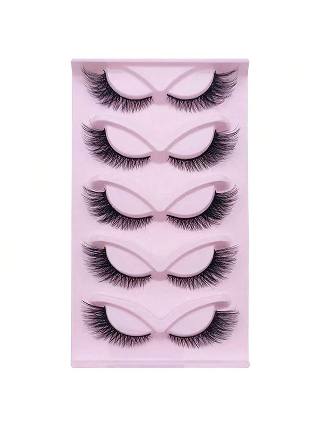 5 Pairs Cat Eye Lashes Wispy Fake Lashes Fluffy Cat Eye Lashes Extensions - Image 5