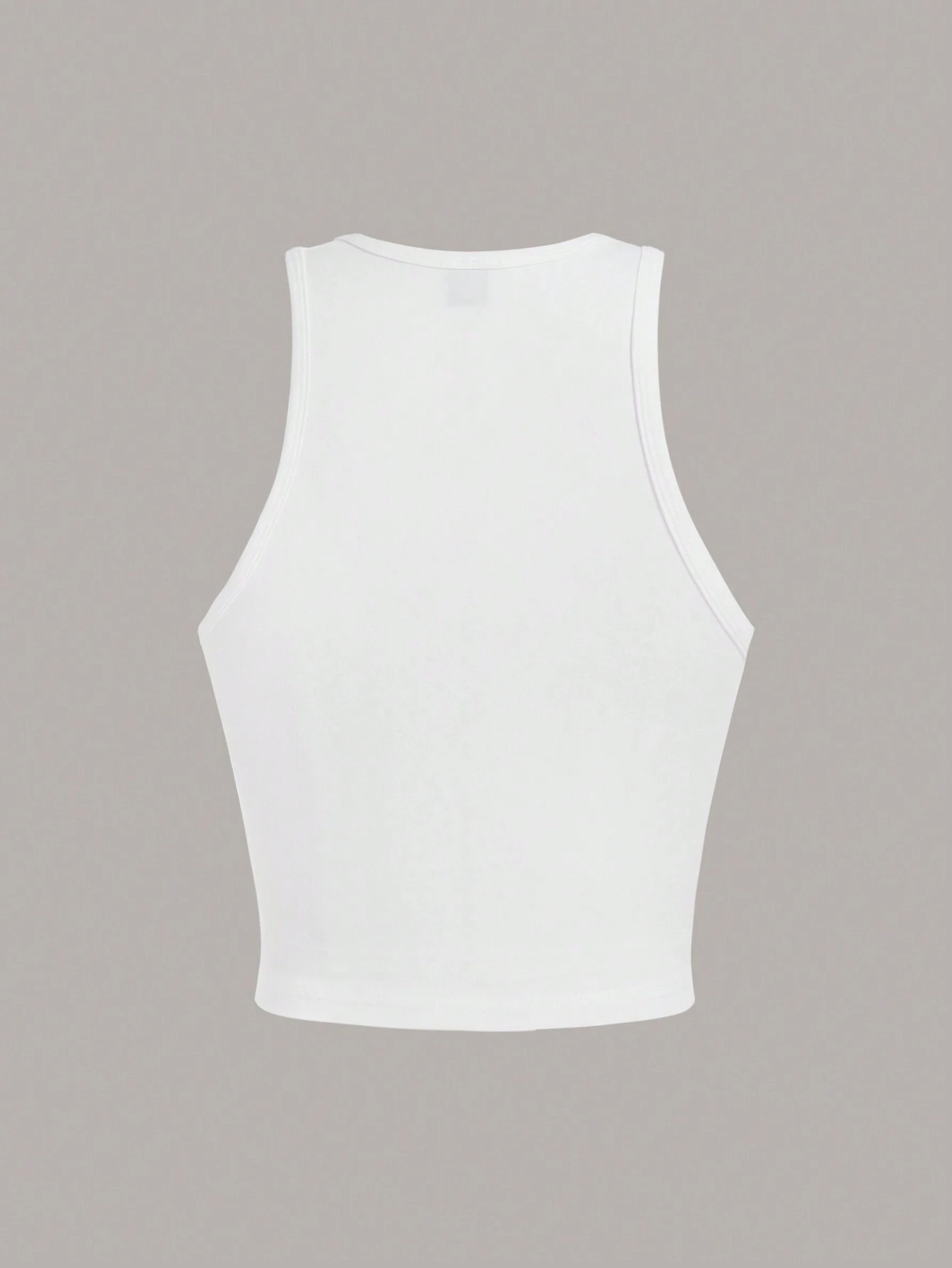 SHEIN EZwear Women's Casual Simple Star Pattern Round Neck Tight Fitting Crop Tank Top - Image 3