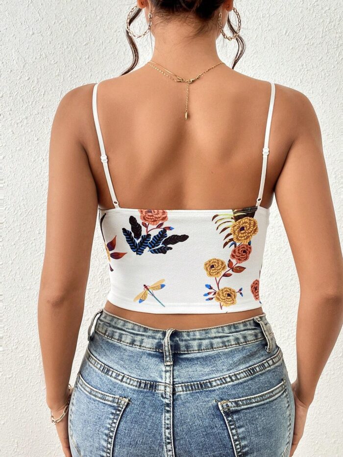 SHEIN Privé Women Camisole Top Floral Print Cami Top - Image 2