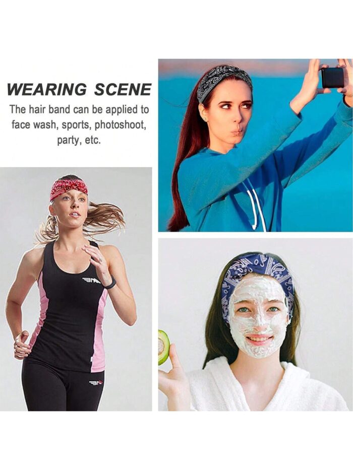 1/4 Pcs Boho Headband Women Headband Hairband Turban Soft Flower Headbands - Image 5