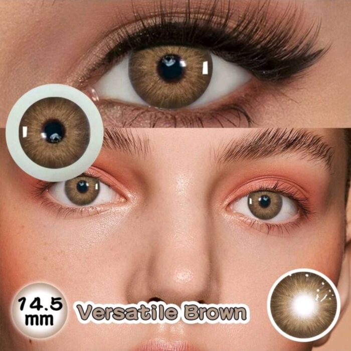 2 Pieces  Brown Color Contact Lenses Eye Makeup Soft Contact Lenses - Image 2